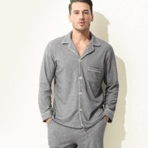 Jacquard Plaid Men's Pajama Set