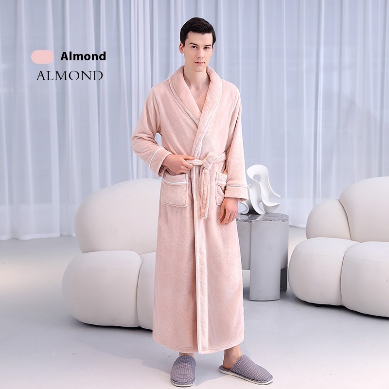 Extended Coral Fleece Bathrobe 3 Extended Coral Fleece Bathrobe - Image 3