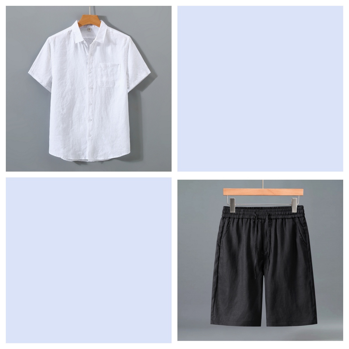 Men's Linen Shorts and Shirt Set 8 Men's Linen Shorts and Shirt Set - Image 8