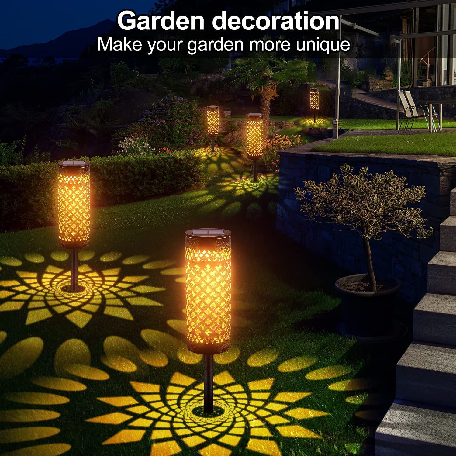 Metal Waterproof Solar-powered Lawn Lamps 2 Metal Waterproof Solar-powered Lawn Lamps - Image 2