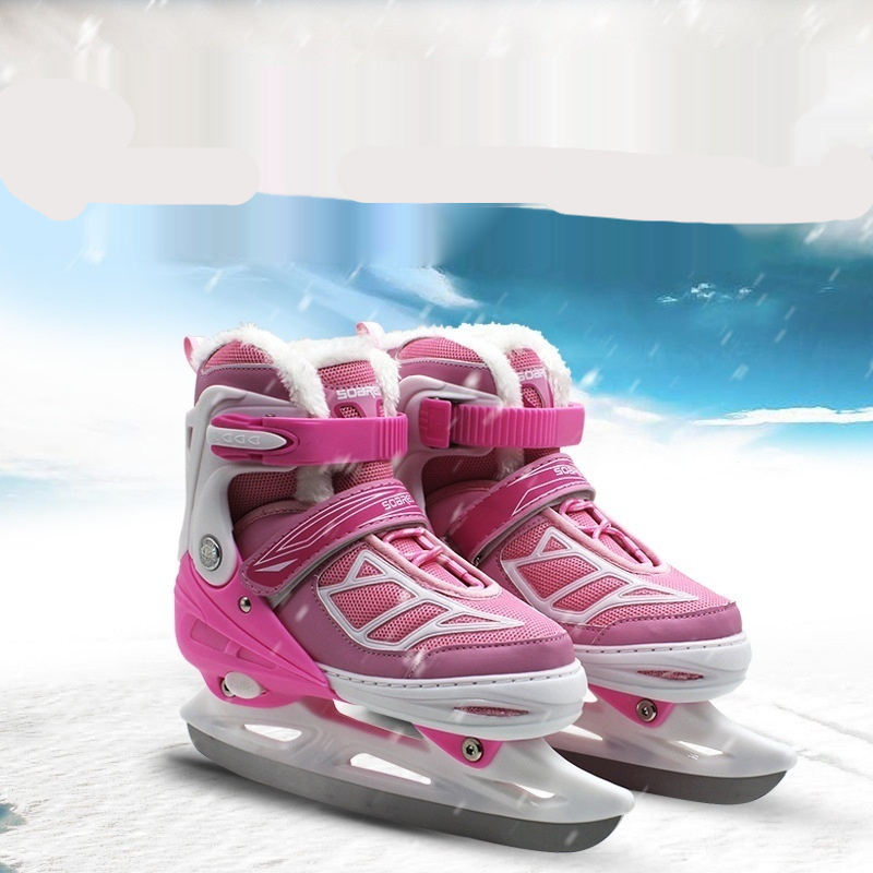 Children's Plush Insulated Adjustable Ice Skate Shoes 1 Children's Plush Insulated Adjustable Ice Skate Shoes