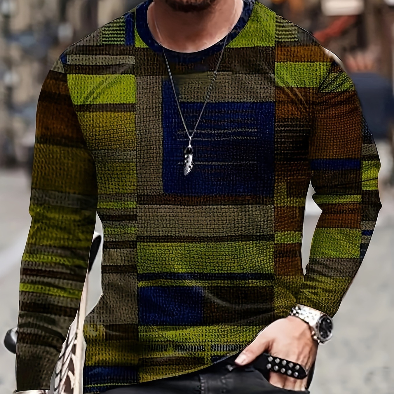 3D Digital Printed Round Neck Long-sleeved Top 5 3D Digital Printed Round Neck Long-sleeved Top - Image 5
