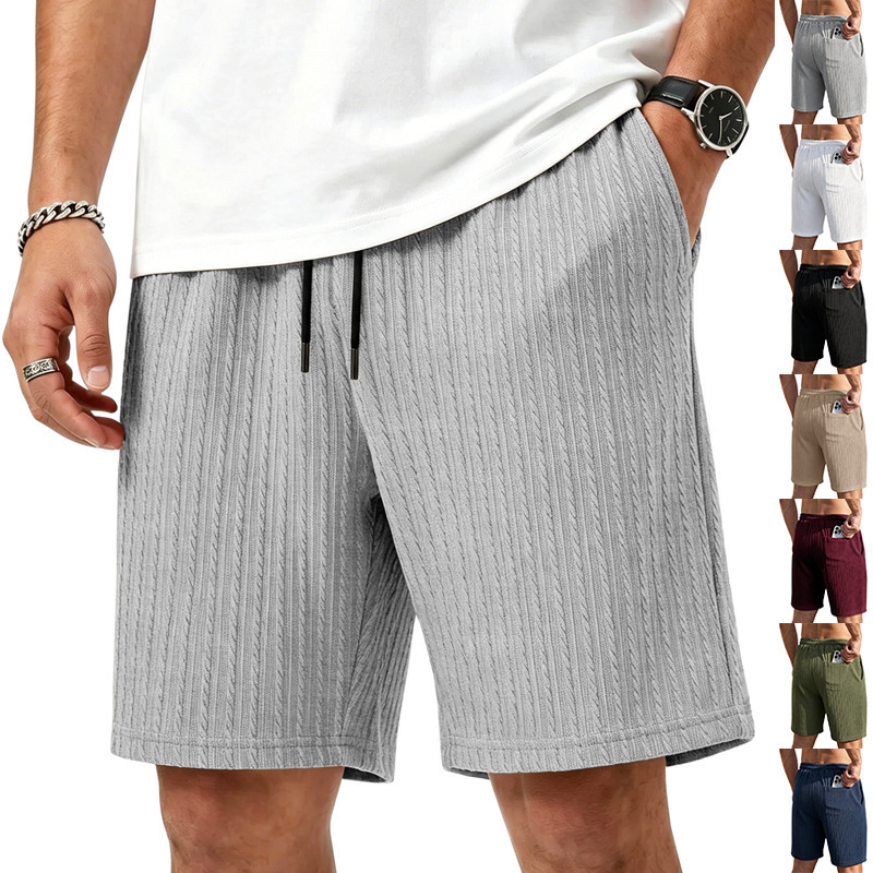 Jacquard Stretchable Loose-fit Shorts 9 Jacquard Stretchable Loose-fit Shorts - Image 9