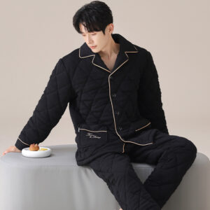 Men's Three-layer Quilted Loungewear