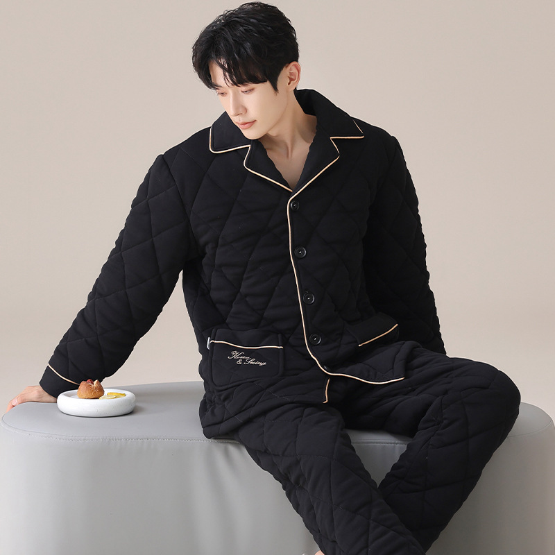 Men's Three-layer Quilted Loungewear 1 Men's Three-layer Quilted Loungewear