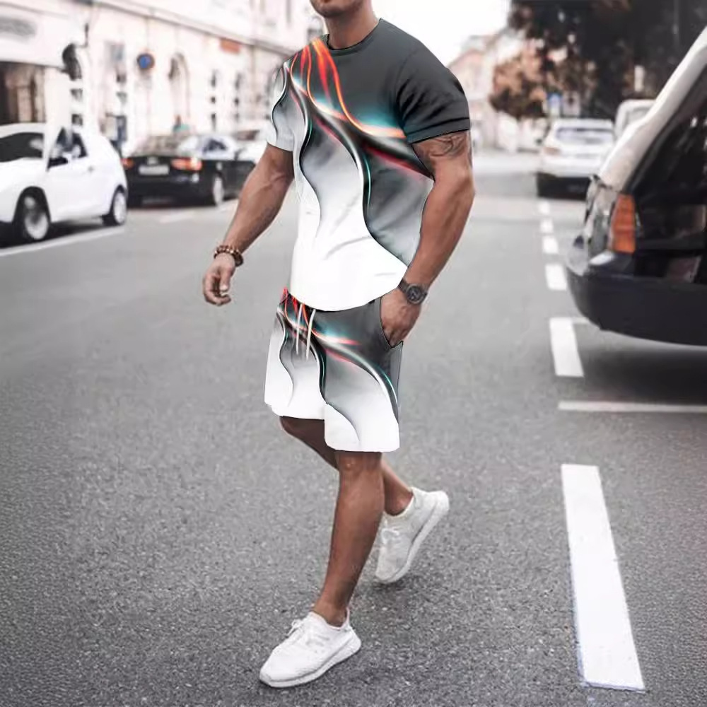 Men's Two-piece Printed Sportswear 5 Men's Two-piece Printed Sportswear - Image 5