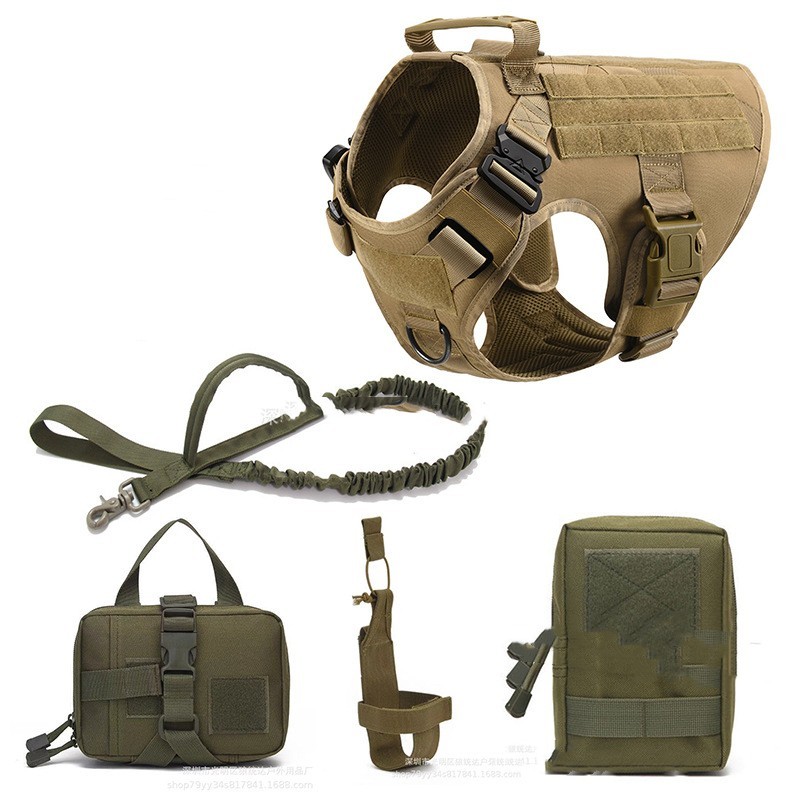 Tactical K9 Dog Harness and Leash Set for Training & Everyday Use 1 Tactical K9 Dog Harness and Leash Set for Training & Everyday Use