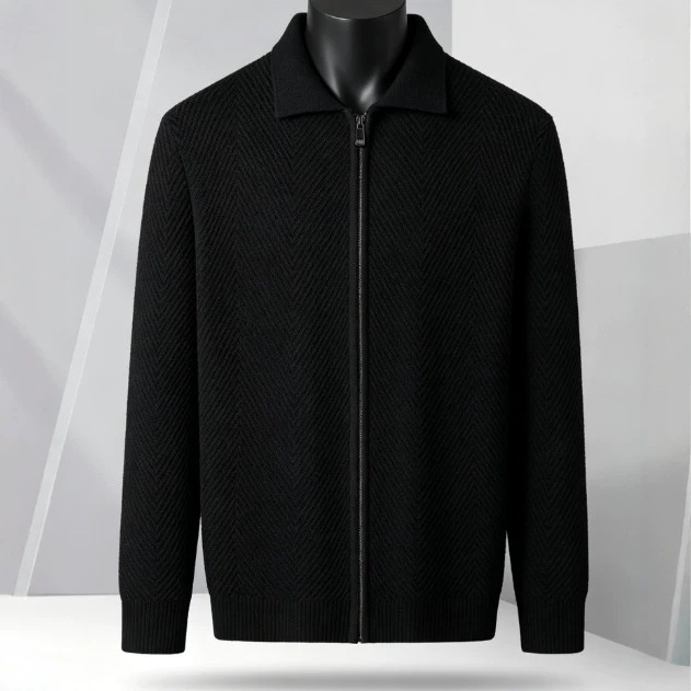 Solid-color Cardigan Zip-up Mens Jacket 7 Solid-color Cardigan Zip-up Mens Jacket - Image 7