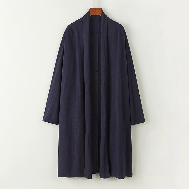 Men's Mandarin-collar Mid-length Trench Coat 3 Men's Mandarin-collar Mid-length Trench Coat - Image 3