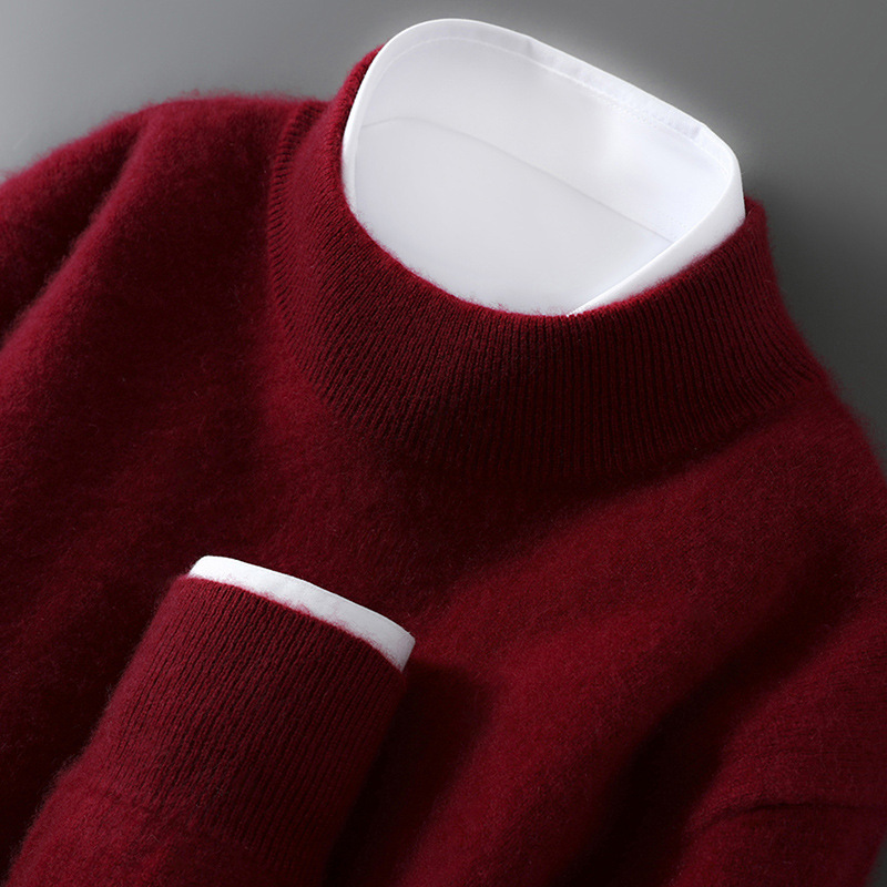 Men's Casual Loose-Fitting Cashmere Base-Layer Sweater 5 Men's Casual Loose-Fitting Cashmere Base-Layer Sweater - Image 5