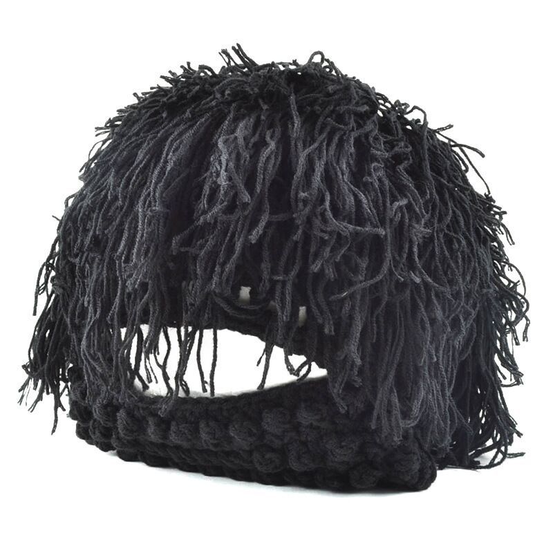 Knitted Ski Hat With A Wig Beard 5 Knitted Ski Hat With A Wig Beard - Image 5