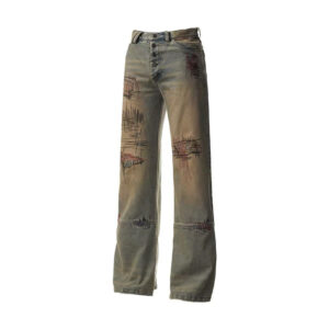 Non-stretch Straight-leg Pants