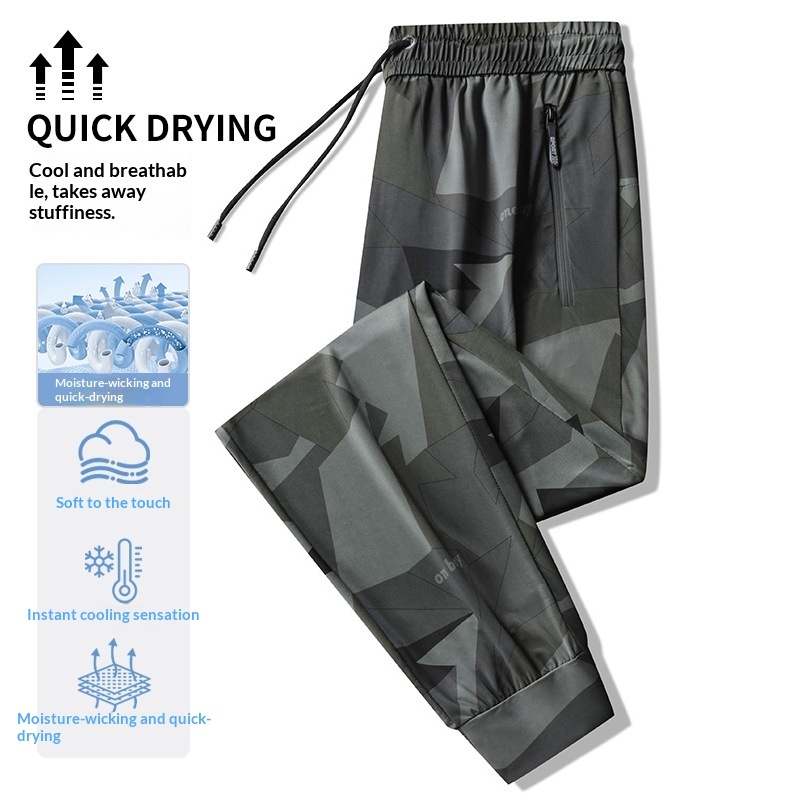 Camouflage Loose-Fit Plus-Size Stretch Quick-Dry Sports Trousers 3 Camouflage Loose-Fit Plus-Size Stretch Quick-Dry Sports Trousers - Image 3