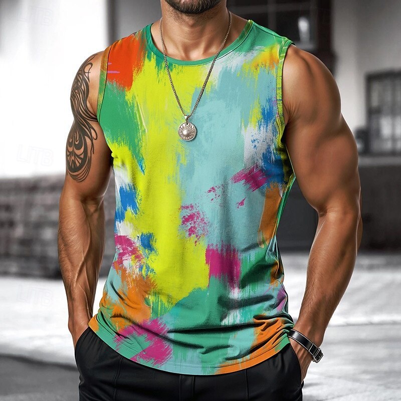 3D Digital Printing Sleeveless Men's Vest 6 3D Digital Printing Sleeveless Men's Vest - Image 6