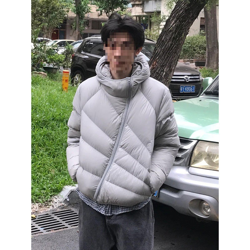 Mens Winter Thickened Warm Loose-Fit Coat With Diagonal Zipper 6 Mens Winter Thickened Warm Loose-Fit Coat With Diagonal Zipper - Image 6