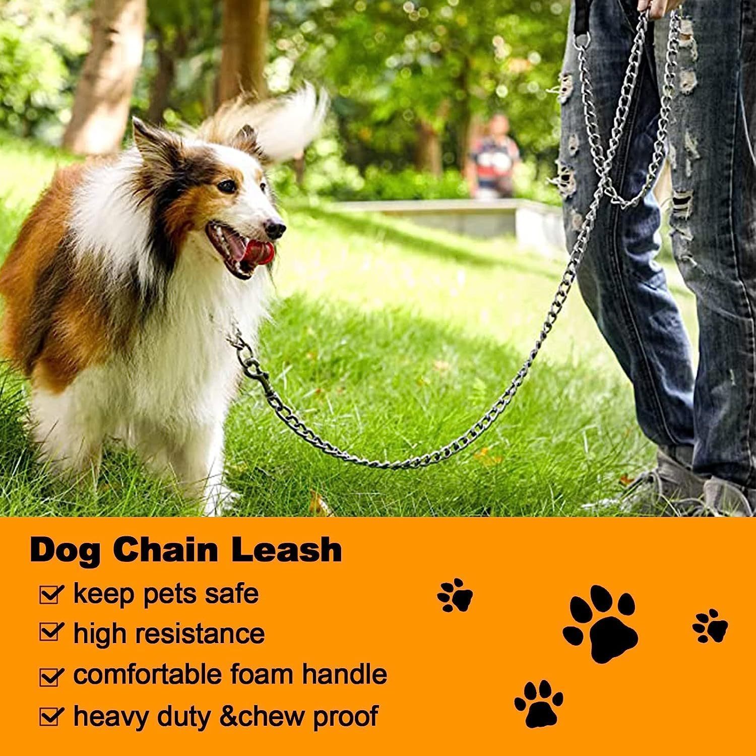 Strong Metal Chain Dog Leash – Built for Durability, Control and Comfort 10 Strong Metal Chain Dog Leash – Built for Durability, Control and Comfort - Image 10