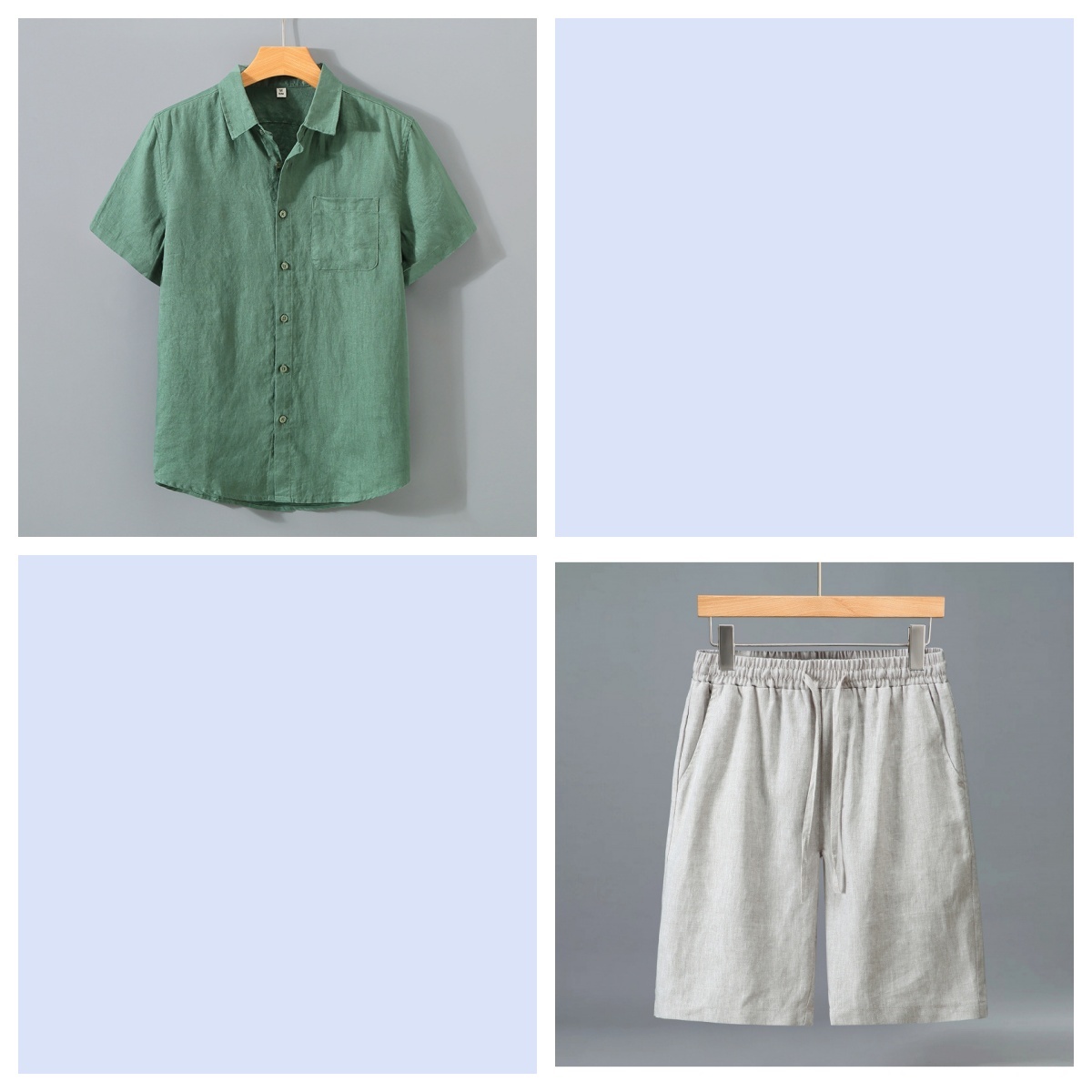 Men's Linen Shorts and Shirt Set 10 Men's Linen Shorts and Shirt Set - Image 10