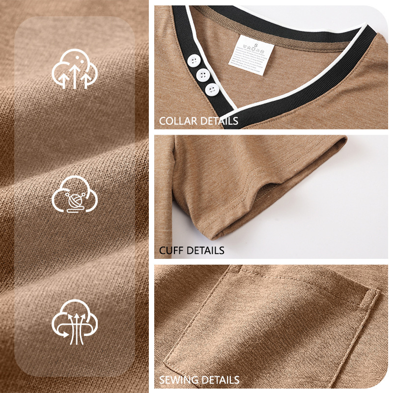 V-neck Men's Short-sleeve T-shirt 2 V-neck Men's Short-sleeve T-shirt - Image 2