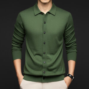 Men's Solid-color Wool Sweater