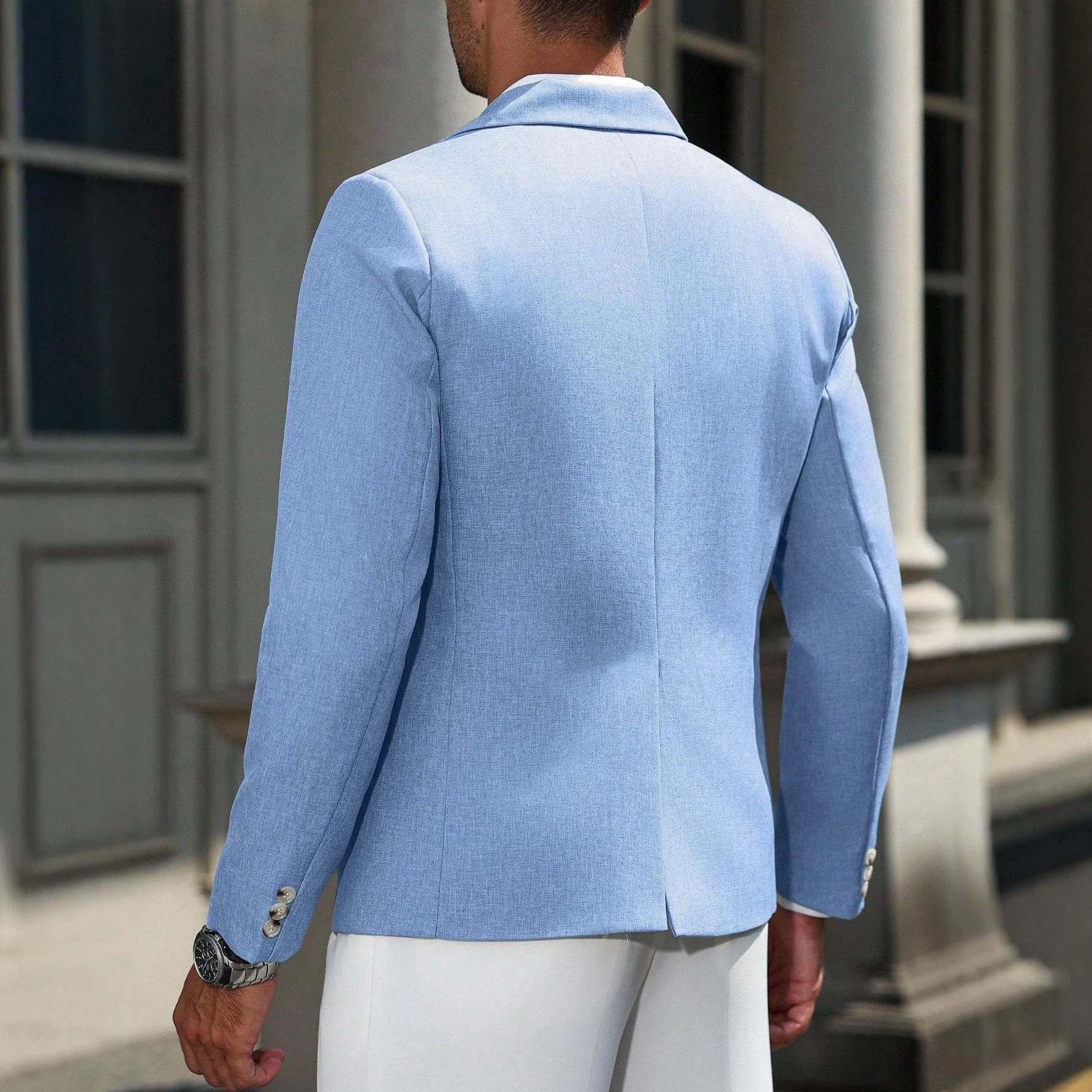 Single-breasted Blazer With A Notch Lapel 6 Single-breasted Blazer With A Notch Lapel - Image 6