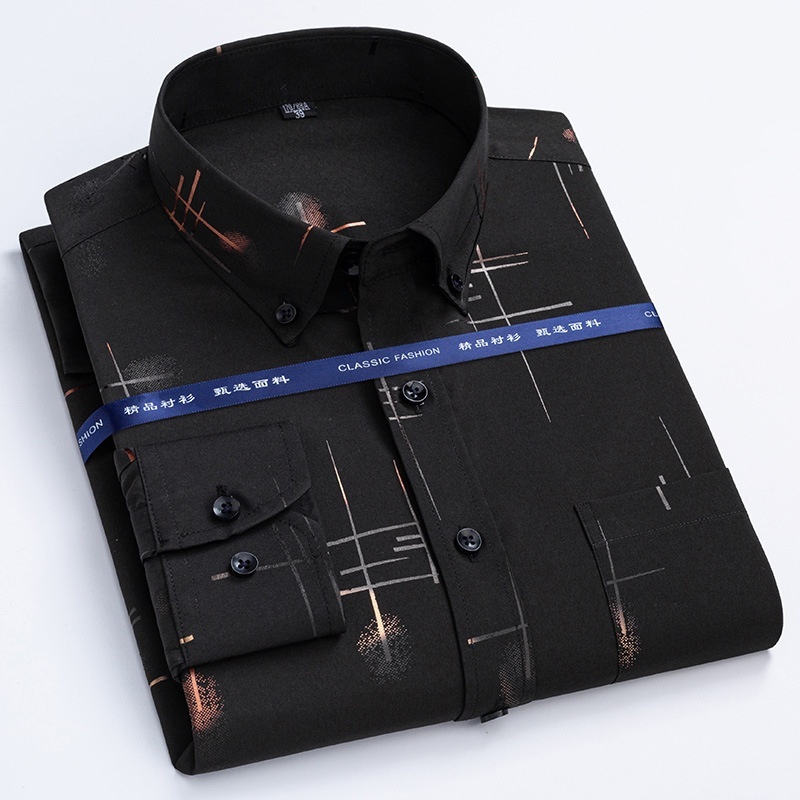 Men's Non-ironing, Anti-wrinkle, Plaid Shirt 5 Men's Non-ironing, Anti-wrinkle, Plaid Shirt - Image 5