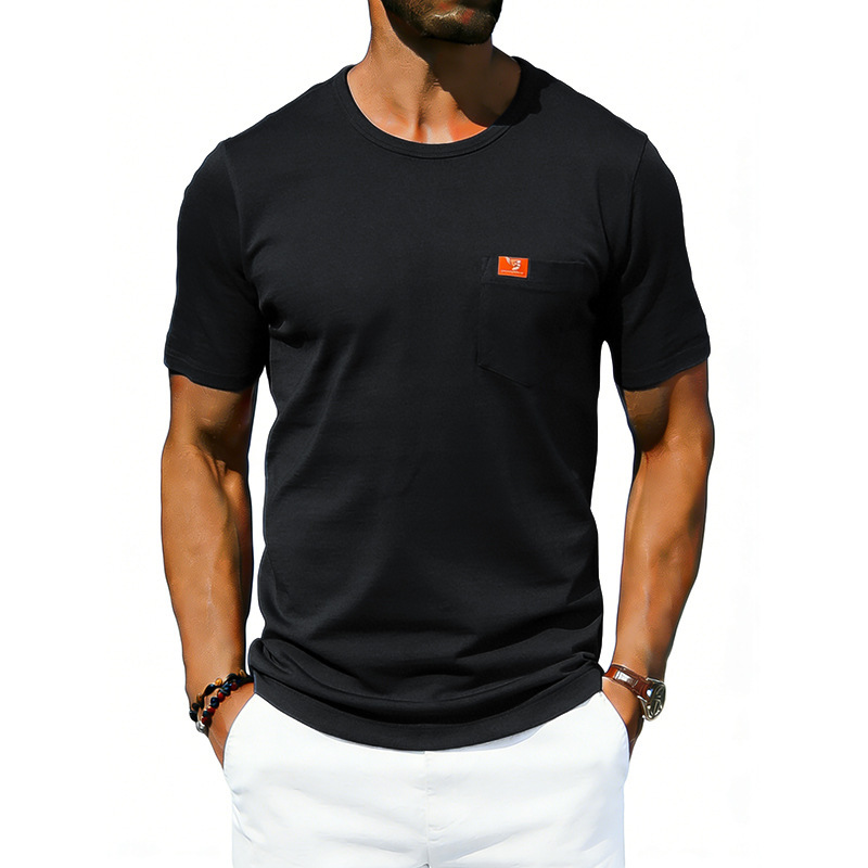 Men's Loose-fit Retro Crew-neck Short-sleeve T-shirt 10 Men's Loose-fit Retro Crew-neck Short-sleeve T-shirt - Image 10