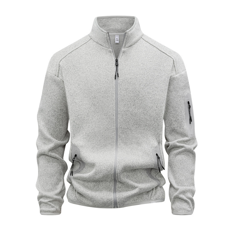 Zippered Pocket Long-sleeve Cardigan Sweatshirt 9 Zippered Pocket Long-sleeve Cardigan Sweatshirt - Image 9