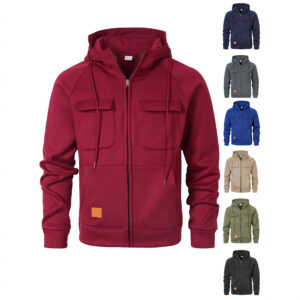 Men's Loose-Fit Hoodie With Multiple Pockets