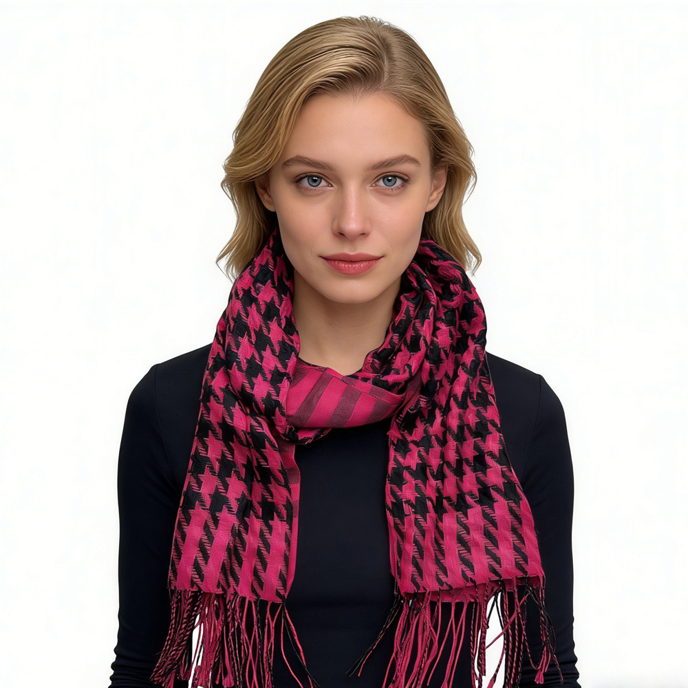 2pcs Textured Plush Scarf For Women & Men 2 2pcs Textured Plush Scarf For Women & Men - Image 2