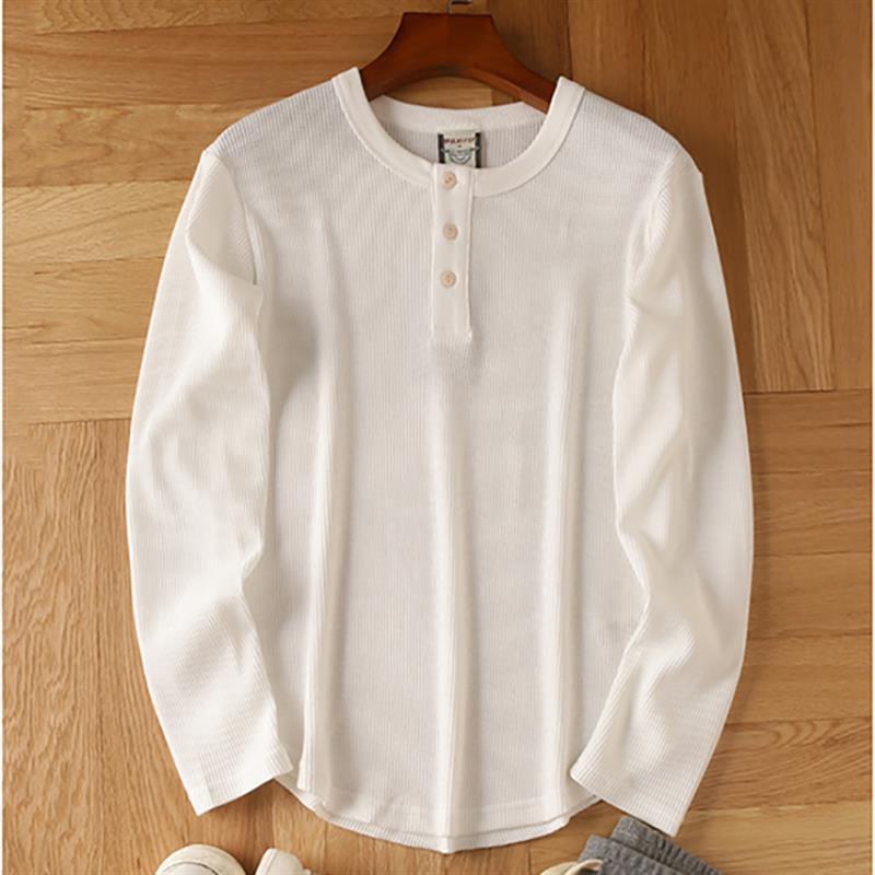 Men's Cotton Waffle-Weave Long-Sleeve Base Layer T-Shirt 3 Men's Cotton Waffle-Weave Long-Sleeve Base Layer T-Shirt - Image 3
