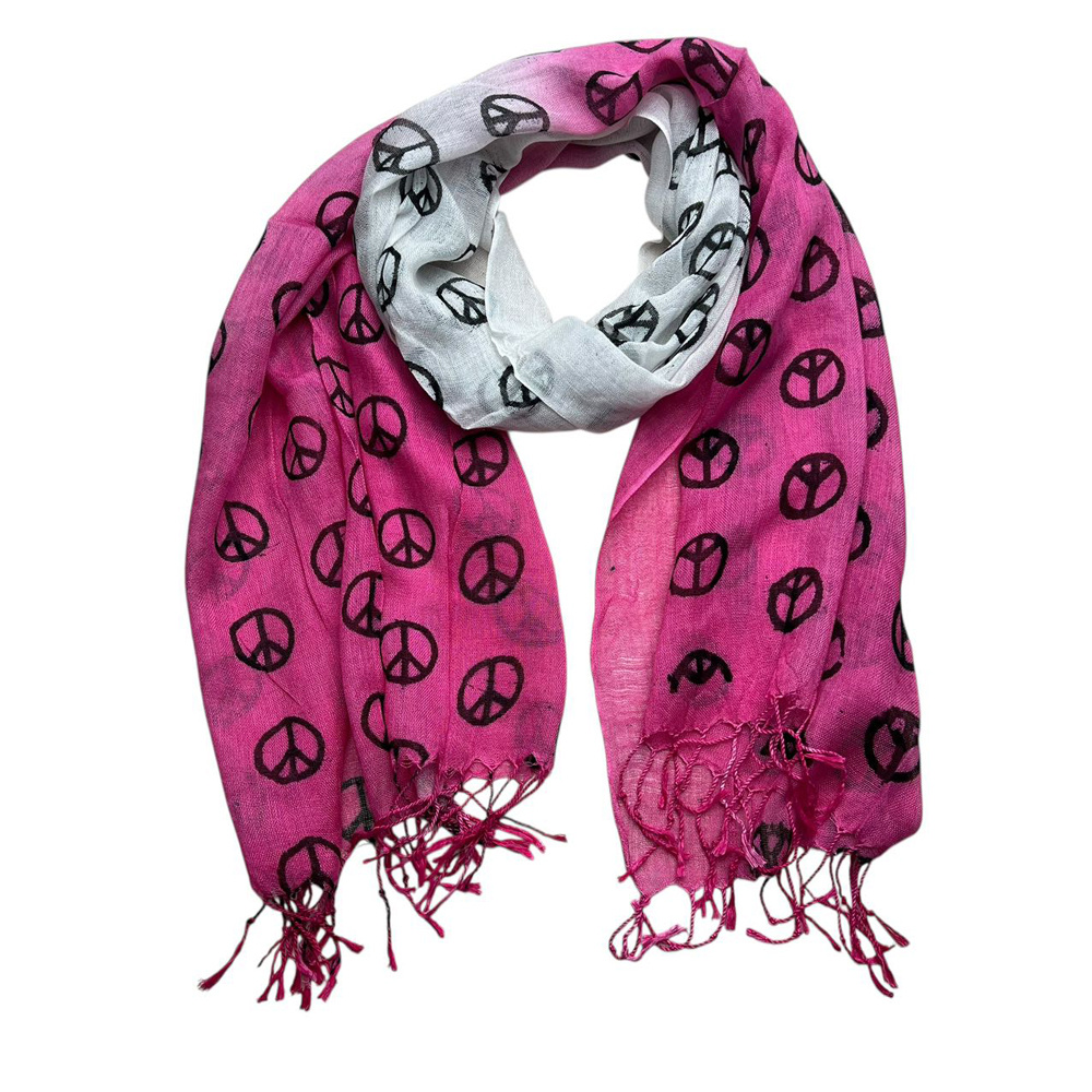 2pcs Pink Semi Sheer Scarf For Women & Men 6 2pcs Pink Semi Sheer Scarf For Women & Men - Image 6
