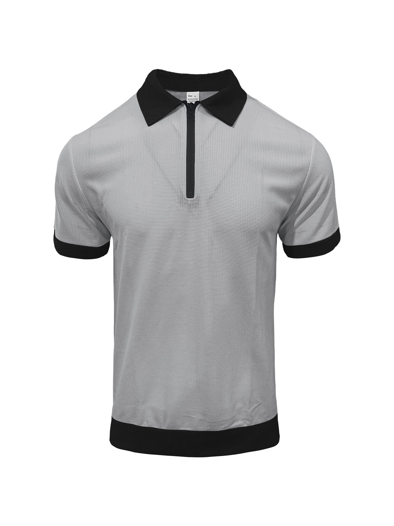 Lapel Collar And Short Sleeves Polo Shirt 2 Lapel Collar And Short Sleeves Polo Shirt - Image 2