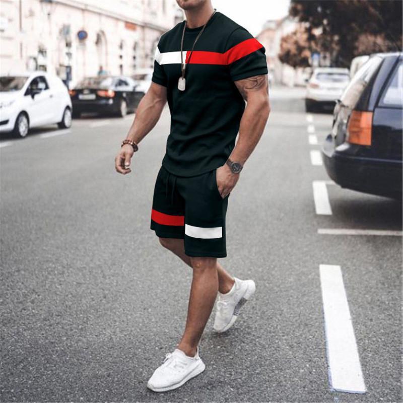 Men's Two-piece Printed Sportswear 1 Men's Two-piece Printed Sportswear