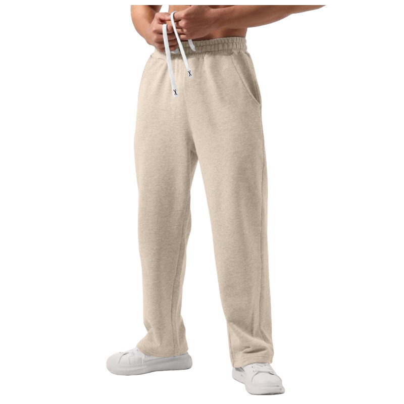 Solid Color Elastic-waist Drawstring Sweatpants 7 Solid Color Elastic-waist Drawstring Sweatpants - Image 7