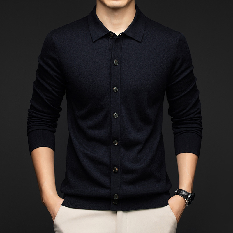 Men's Solid-color Wool Sweater 4 Men's Solid-color Wool Sweater - Image 4