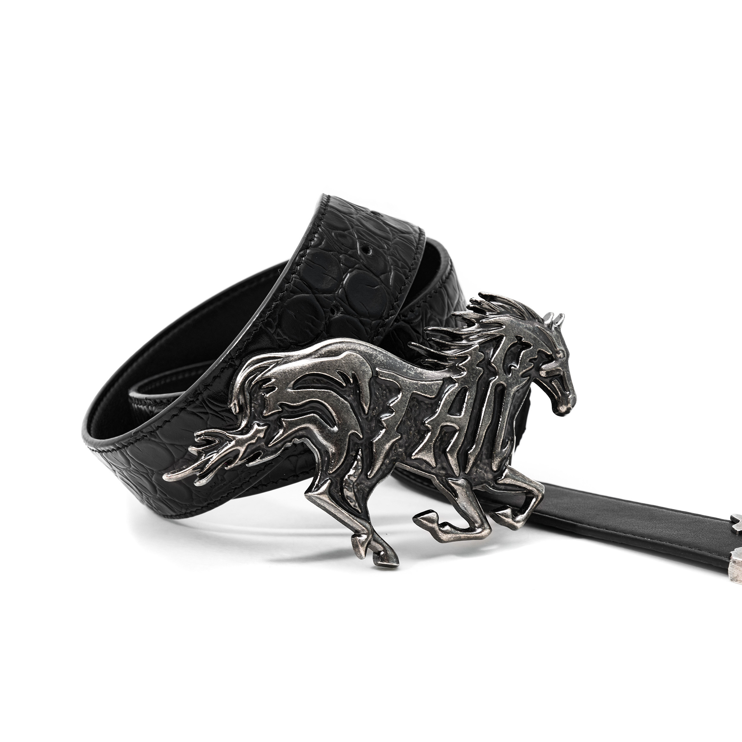 Textured Embossed Full-grain Leather Belt 3 Textured Embossed Full-grain Leather Belt - Image 3