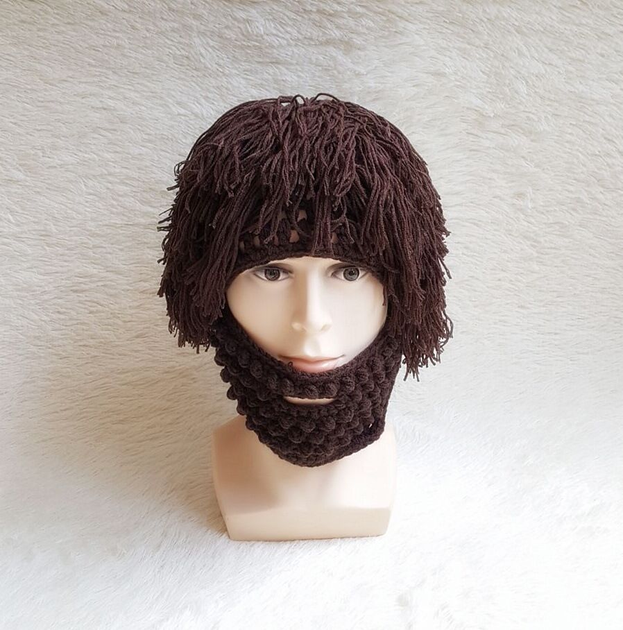 Knitted Ski Hat With A Wig Beard 7 Knitted Ski Hat With A Wig Beard - Image 7
