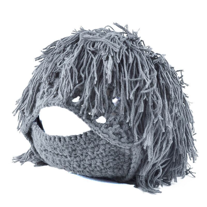 Knitted Ski Hat With A Wig Beard 6 Knitted Ski Hat With A Wig Beard - Image 6