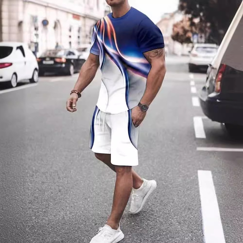 Men's Two-piece Printed Sportswear 6 Men's Two-piece Printed Sportswear - Image 6