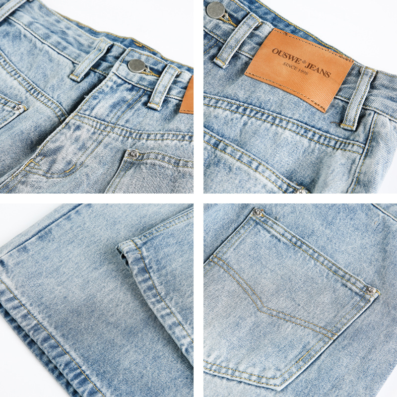 Vintage Washed Patchwork Reverse-wear Denim Jeans 4 Vintage Washed Patchwork Reverse-wear Denim Jeans - Image 4