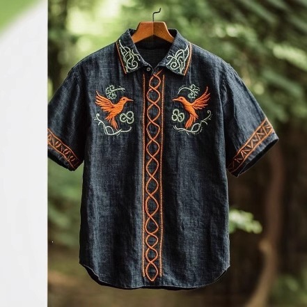 Retro style 3D Printed Short Sleeve Shirt 9 Retro style 3D Printed Short Sleeve Shirt - Image 9