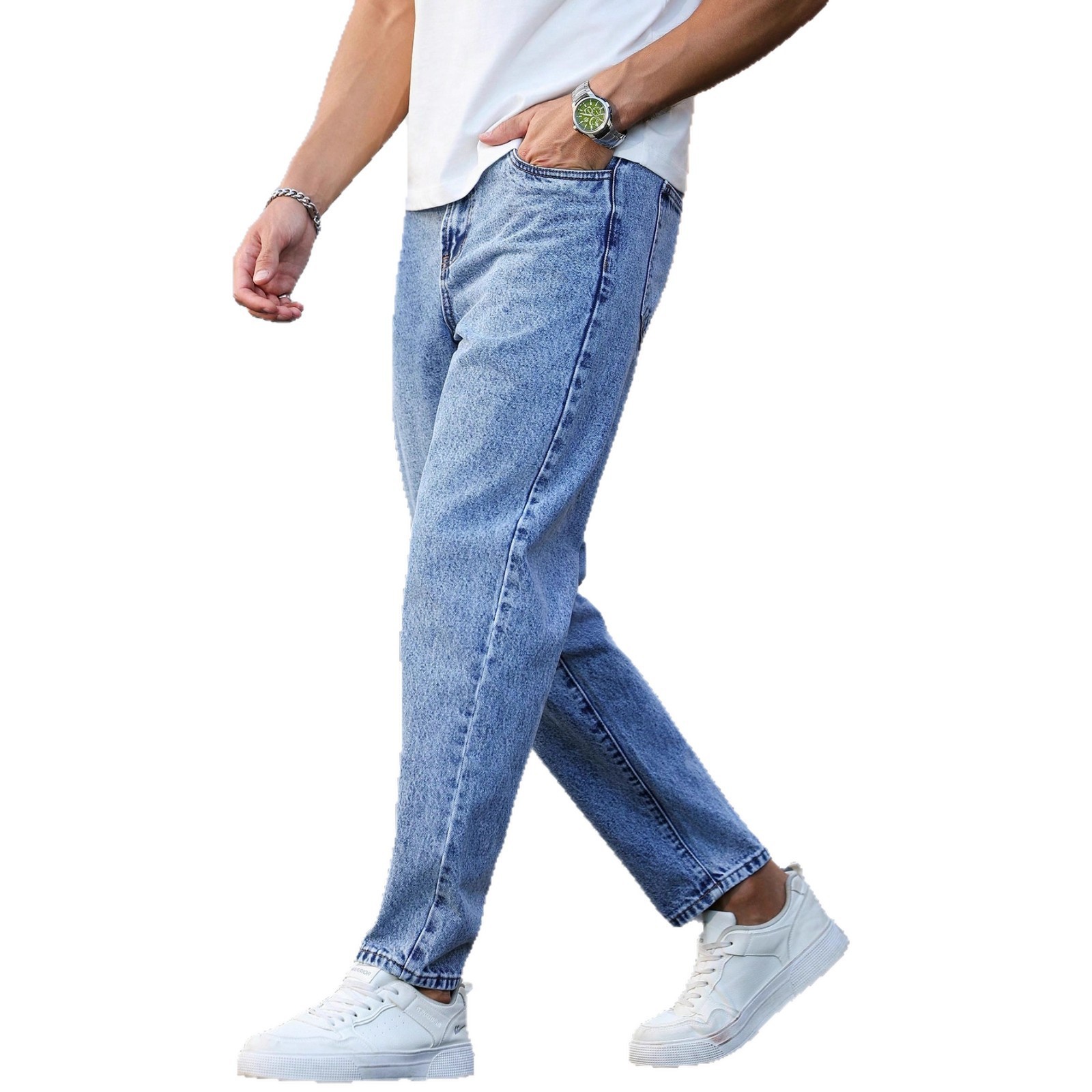 Light Blue Tapered Jeans 5 Light Blue Tapered Jeans - Image 5
