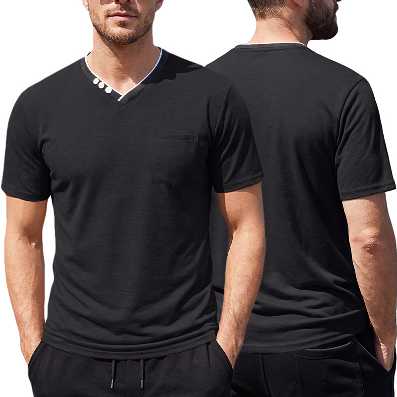 V-neck Men's Short-sleeve T-shirt 9 V-neck Men's Short-sleeve T-shirt - Image 9