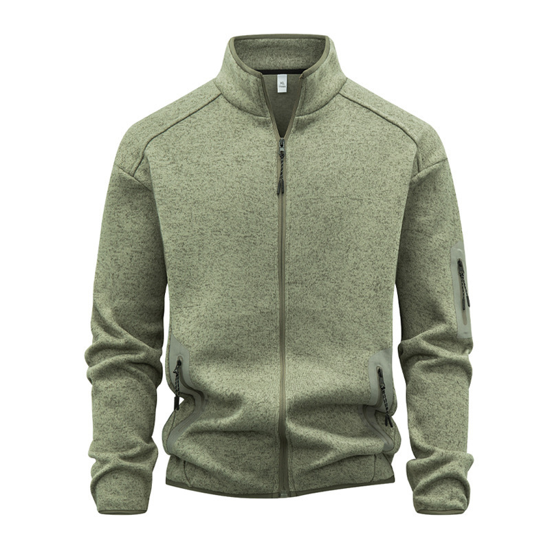 Zippered Pocket Long-sleeve Cardigan Sweatshirt 5 Zippered Pocket Long-sleeve Cardigan Sweatshirt - Image 5