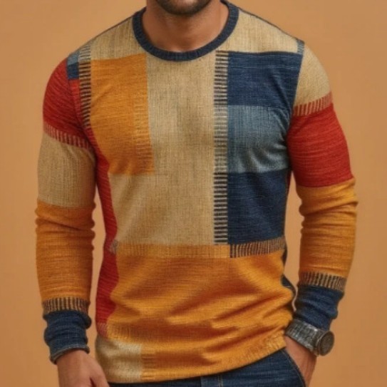 Men's Round Neck 3D Digital Printed T-shirt 1 Men's Round Neck 3D Digital Printed T-shirt