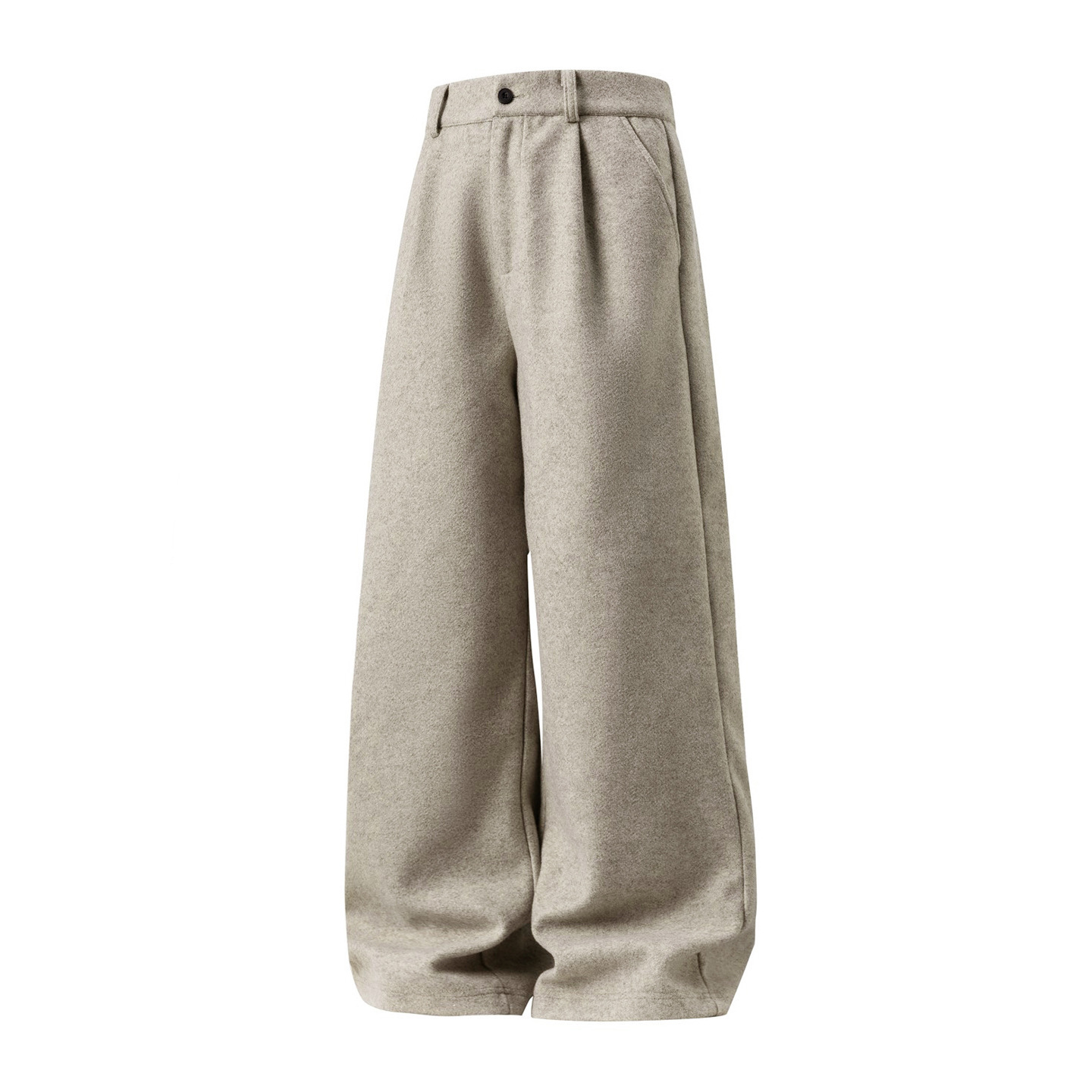 Wool Straight-leg Loose Pleated Casual Trousers 5 Wool Straight-leg Loose Pleated Casual Trousers - Image 5