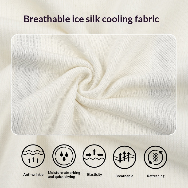 Mens Ice-Silk Cool-Feel Striped Crew-Neck Knitted Top 8 Mens Ice-Silk Cool-Feel Striped Crew-Neck Knitted Top - Image 8