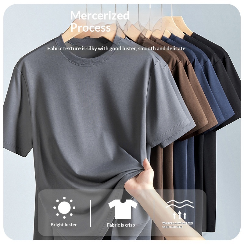 High-quality Crew Neck Short-sleeved T-shirt 5 High-quality Crew Neck Short-sleeved T-shirt - Image 5