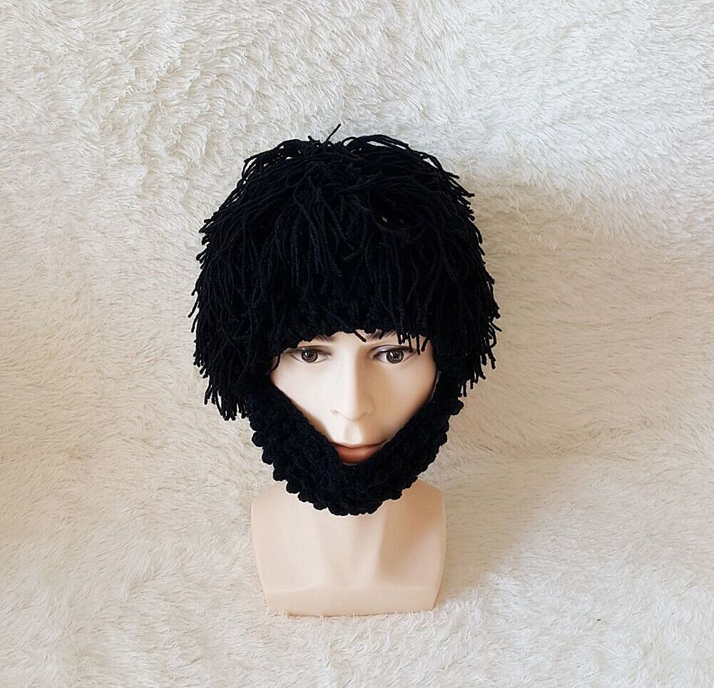 Knitted Ski Hat With A Wig Beard 3 Knitted Ski Hat With A Wig Beard - Image 3
