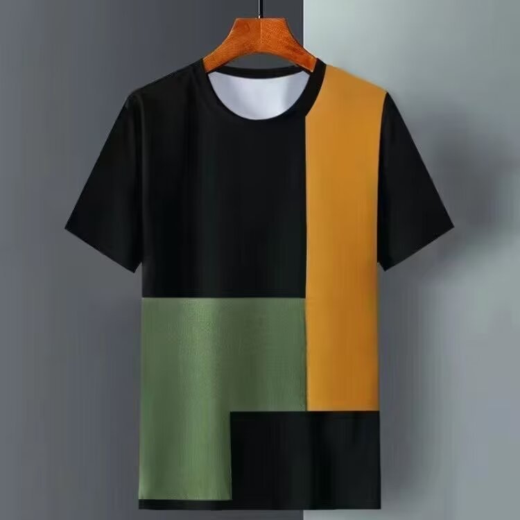 Summer Ice Silk Short Sleeve T-shirt Men 3 Summer Ice Silk Short Sleeve T-shirt Men - Image 3